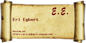 Erl Egbert névjegykártya
